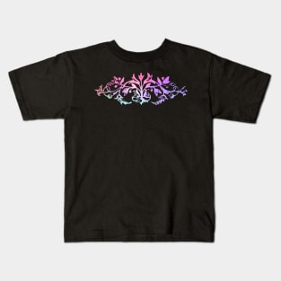 Silhouette Flower Pastel Abstract Pattern Kids T-Shirt